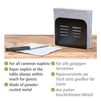 Kovové stojany na príbory a obrúsky v súprave 2 ks Black Outdoor Kitchen Baco – Wenko – Obrázok 11