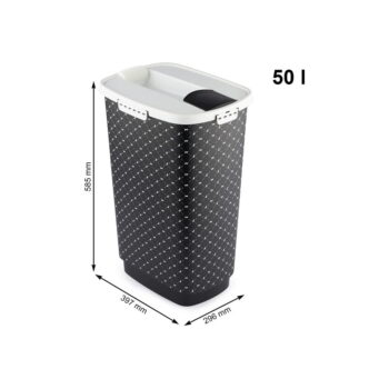 Čierny box na granule 50 l Cody - Rotho – Obrázok 6