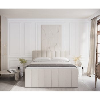 Béžová boxspring posteľ s úložným priestorom 160x200 cm Ruby – Maison de Rêve - Image 11