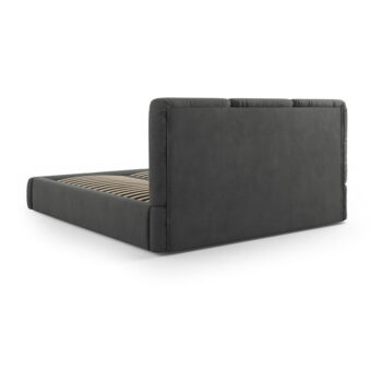 Sivá čalúnená dvojlôžková posteľ s úložným priestorom s roštom 200x200 cm Brody – Mazzini Beds - Image 4