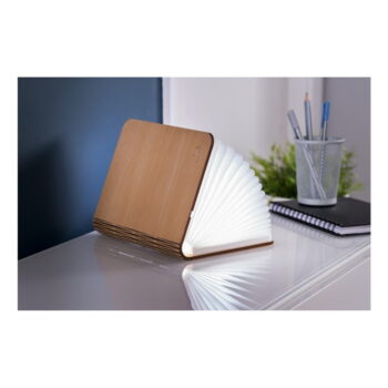 LED stolová lampa v prírodnej farbe s textilným tienidlom (výška  2,5 cm) Booklight – Gingko - Image 11