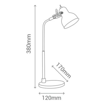 Červená stolová lampa s LED svetlom SULION Bang - Image 2