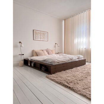 Hnedá dvojlôžková posteľ z borovicového dreva s roštom 140x200 cm Ziggy – Karup Design - Image 9