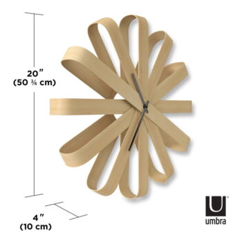 Nástenné hodiny ø 51 cm Ribbonwood – Umbra – Obrázok 2