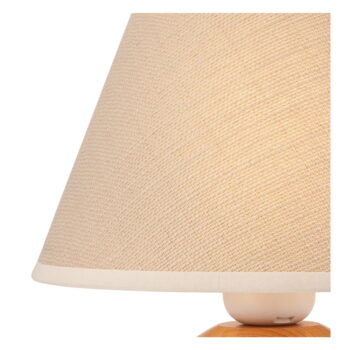 Béžová stolná lampa s textilným tienidlom, výška 24 cm Ball – LAMKUR - Image 5