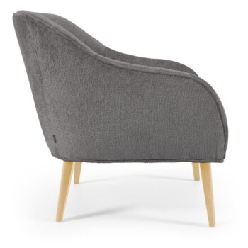 Sivé kreslo Bobly - Kave Home - Image 3