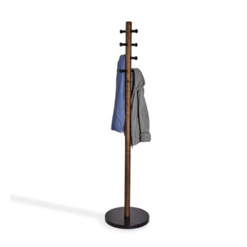 Čierny prírodný vešiak z kaučukového dreva Pillar - Umbra - Image 6
