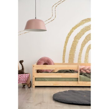 Detská posteľ z borovicového dreva 80x190 cm v prírodnej farbe Mila CPD – Adeko - Image 3