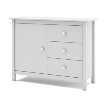 Biela nízka detská komoda z borovicového dreva 90x80 cm Max – Marckeric - Image 11