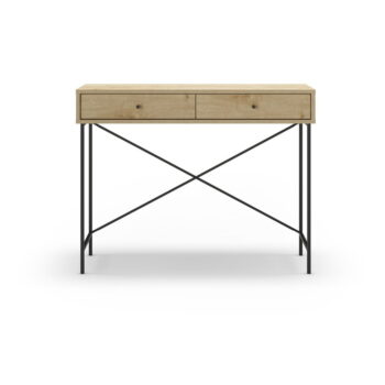 Konzolový stolík s doskou v dubovom dekore v prírodnej farbe 35x110 cm Titan – Marckeric – Obrázok 4