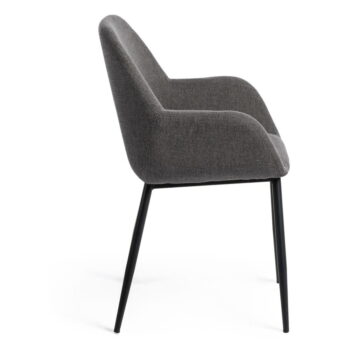 Antracitovosivá jedálenská stolička Konna – Kave Home - Image 2