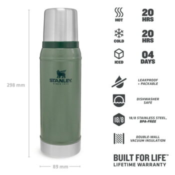 Zelená termoska s hrnčekom 750 ml – Stanley - Image 9