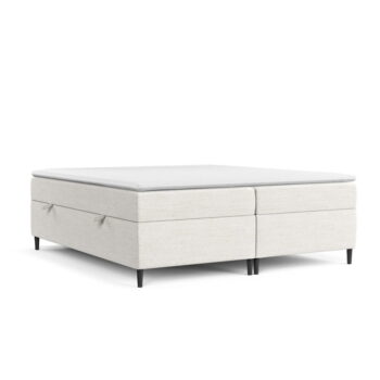 Krémovobiela boxspring posteľ s úložným priestorom 140x200 cm Araya – Maison de Rêve - Image 10