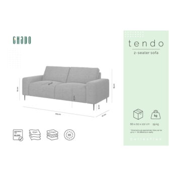 Sivobéžová pohovka Ghado Tendo – Obrázok 4