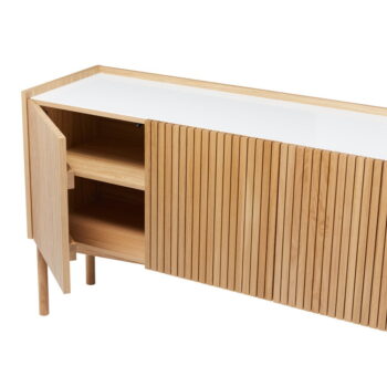 Nízka komoda v dekore duba v prírodnej farbe 177x42 cm Bottrup – Woodman – Obrázok 7
