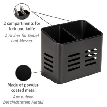 Kovové stojany na príbory a obrúsky v súprave 2 ks Black Outdoor Kitchen Baco – Wenko – Obrázok 5