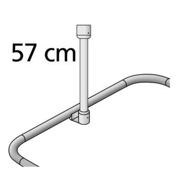 Biely držiak na strop pre sprchový záves 57 cm - Wenko - Image 2