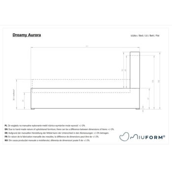 Tyrkysovomodrá čalúnená dvojlôžková posteľ s úložným priestorom s roštom 140x200 cm Dreamy Aurora – Miuform - Image 5