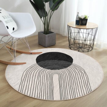 Krémovobiely prateľný okrúhly koberec ø 120 cm Comfort – Mila Home - Image 4