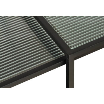 Čierne sklenené konferenčné stolíky v súprave 2 ks 60x60 cm Bronco – Unique Furniture – Obrázok 5