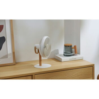 Krémovobiela stolová lampa s ventilátorom na diaľkové ovládanie (výška 26 cm) Beyond - Gingko – Obrázok 3