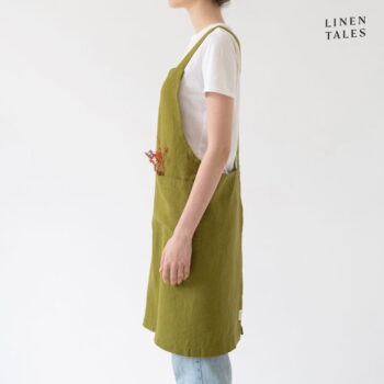 Ľanová zástera Crossback - Linen Tales – Obrázok 2