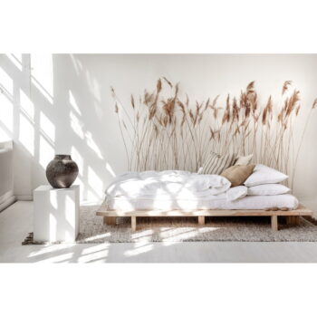Jednolôžková posteľ z borovicového dreva s roštom v prírodnej farbe 90x200 cm Japan – Karup Design - Image 5