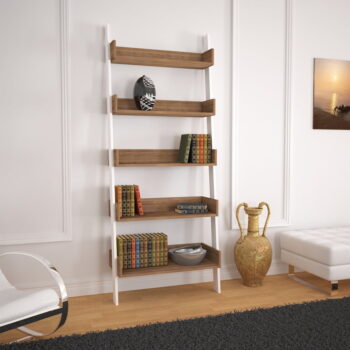 Biela/prírodná knižnica v dekore duba 80x195 cm Only - Kalune Design - Image 4