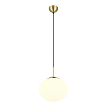 Závesné svietidlo v bielo-zlatej farbe so skleneným tienidlom ø 30 cm Fomento – Trio - Image 2