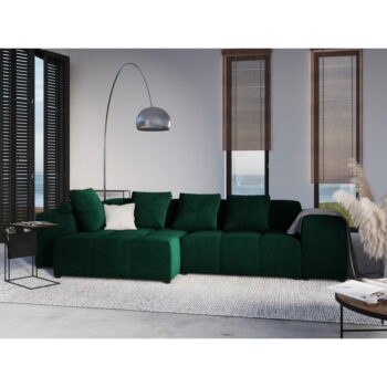 Zelený zamatový modul pohovky Rome Velvet - Cosmopolitan Design - Image 8