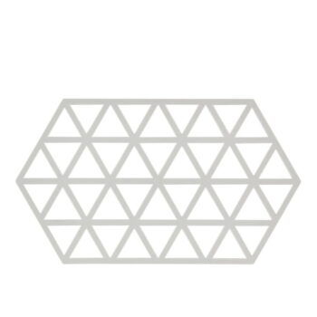 Svetlosivá silikónová podložka pod horúce nádoby Zone Triangles