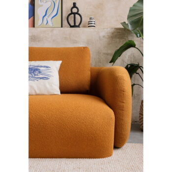 Rohová pohovka z textílie buklé v horčicovej farbe (ľavý roh) Imola – Bonami Selection – Obrázok 5