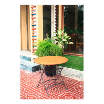 Okrúhly záhradný jedálenský stôl ø 80 cm Vienna – Garden Pleasure - Image 2