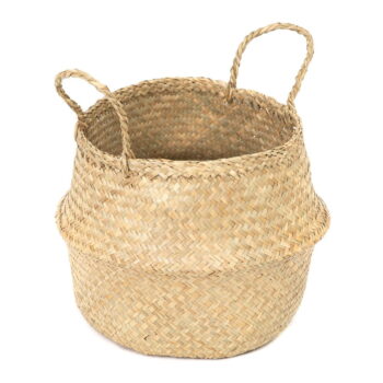 Svetlý úložný košík z morskej trávy Compactor, ⌀ 35 cm - Image 6