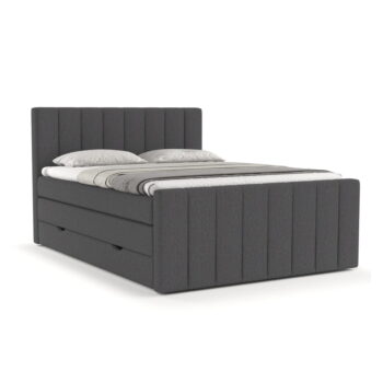 Sivá boxspring posteľ s úložným priestorom 160x200 cm Ruby – Maison de Rêve - Image 9