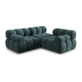 Zamatová pohovka v petrolejovej farbe 282 cm Bellis – Micadoni Home - Image 5