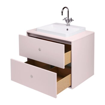 Ružová závesná skrinka s umývadlom bez batérie 80x62 cm Color Bath – Tom Tailor – Obrázok 3
