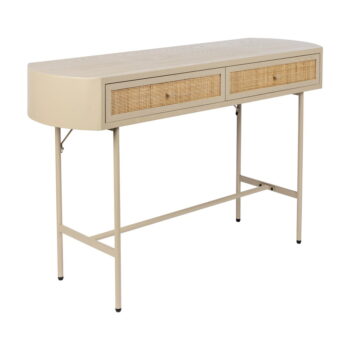 Béžový konzolový stolík 40x120 cm Amaya – White Label – Obrázok 3