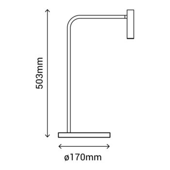 Čierna stolová lampa SULION Alexia, výška 50,3 cm - Image 6