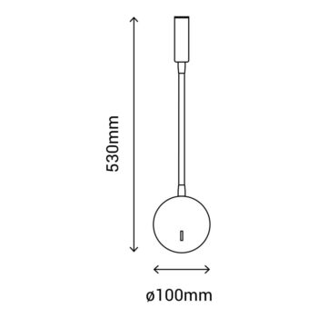 Biele nástenné svietidlo SULION Leo, výška 53 cm - Image 2