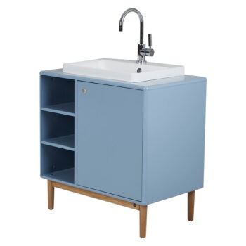 Svetlomodrá závesná skrinka s umývadlom bez batérie 80x62 cm Color Bath – Tom Tailor – Obrázok 7