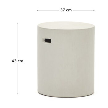 Betónová okrúhla záhradná podnožka ø 37 cm Aiguablava – Kave Home - Image 6