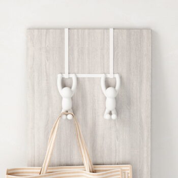 Biely plastový vešiak na dvere 22 cm Buddy - Umbra - Image 5