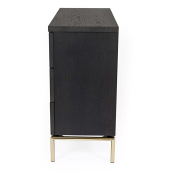 Čierny príborník Woodman Pimlico, 75 x 91 cm - Image 5