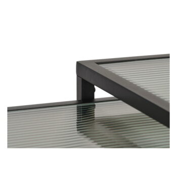 Čierne sklenené konferenčné stolíky v súprave 2 ks 60x60 cm Bronco – Unique Furniture – Obrázok 4