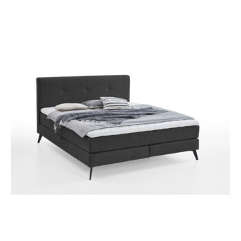 Antracitovosivá boxspring posteľ 160x200 cm ANCONA – Meise Möbel - Image 4