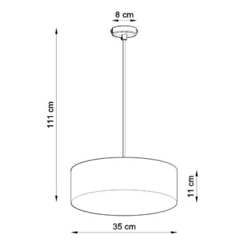 Biele závesné svietidlo ø 35 cm Atis – Nice Lamps - Image 7