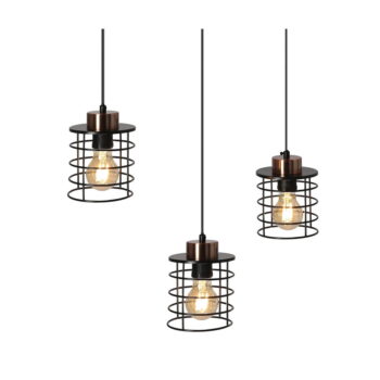 Čierne kovové závesné svietidlo 12x64 cm Glob - Candellux Lighting - Image 2