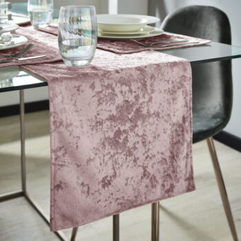 Behúň na stôl 220x33 cm Crushed Velvet - Catherine Lansfield - Image 2