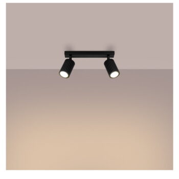 Čierne stropné svietidlo 6,5x30 cm Gleam – Nice Lamps - Image 5